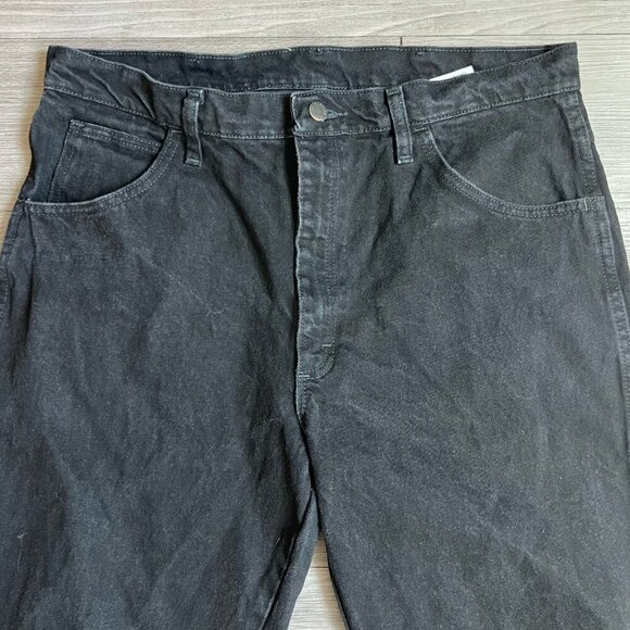 Vintage 90s Rustler Black Denim High Rise Straight Leg Jeans Size 36X32 - Picture 2 of 5